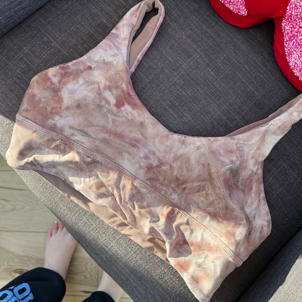 Lululemon Brown Tie Die Align Sports Bra with Wide Straps size 10
